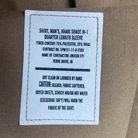 Man's Defense logistics agency uniform button down shirt size 14 1/2 Marines - Picture 5 of 8